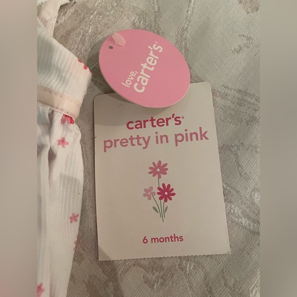 Carter’s Pretty in Pink Girls 6M Sundress and Bloomers - Picture 3 of 7